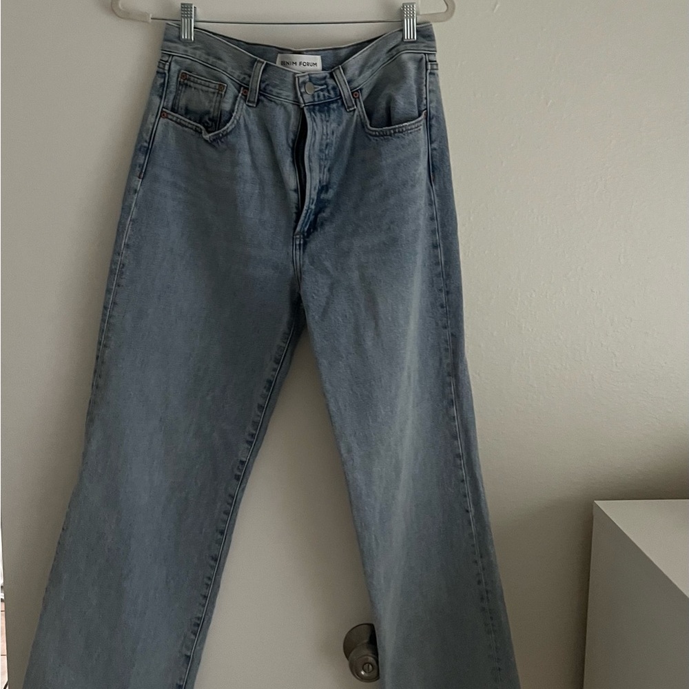 Aritzia Denim Forum Sky Blue High-Rise Jeans